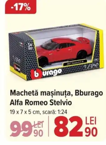 Carrefour Machetă maşinuţa, Bburago Alfa Romeo Stelvio Ofertă