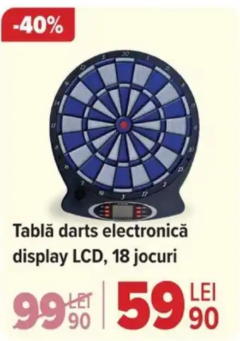 Tablǎ darts electronică display LCD, 18 jocuri