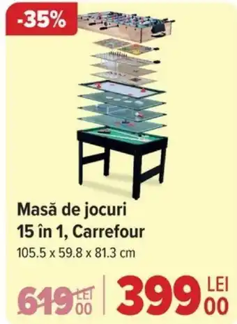 Carrefour Masă de jocuri 15 în 1, Carrefour Ofertă