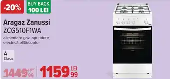 Carrefour Aragaz Zanussi ZCG510F1WA Ofertă