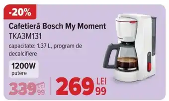 Carrefour Cafetieră Bosch My Moment TKA3M131 Ofertă