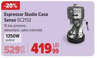 Carrefour Espressor Studio Casa Senso SC2132 Ofertă