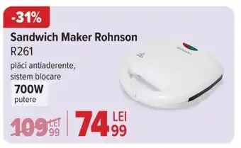 Carrefour Sandwich Maker Rohnson R261 Ofertă