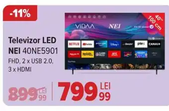 Carrefour Televizor LED NEI 40NE5901 Ofertă