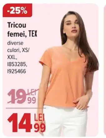 Tricou femei, TEX