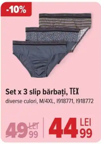 Set x 3 slip bărbați, TEX