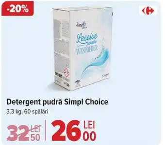 Carrefour Detergent pudră Simpl Choice Ofertă