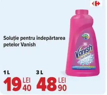 Soluţie pentru îndepărtarea petelor Vanish