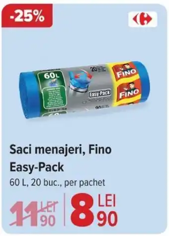 Carrefour Saci menajeri, Fino Easy-Pack Ofertă