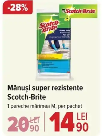Carrefour Mănuşi super rezistente Scotch-Brite Ofertă