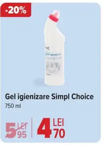 Carrefour Gel igienizare Simpl Choice Ofertă