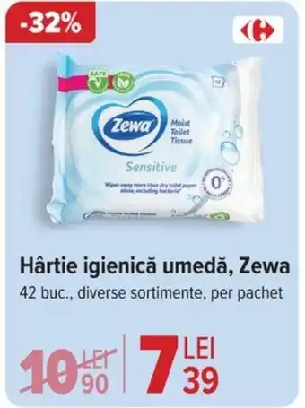 Carrefour Hârtie igienică umedă, Zewa Ofertă