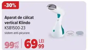 Carrefour Aparat de călcat vertical Klindo Ofertă