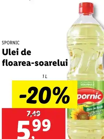 Lidl SPORNIC Ulei de floarea-soarelui 1L Ofertă