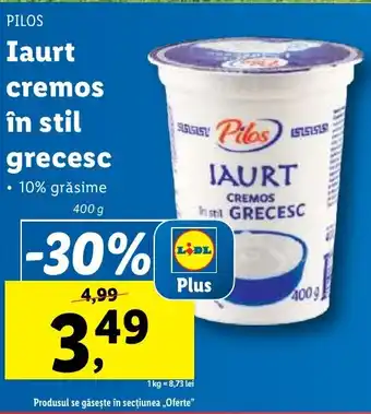 Lidl PILOS Iaurt cremos în stil grecesc Ofertă
