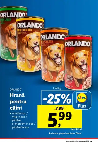 Lidl ORLANDO Hranǎ pentru câini Ofertă