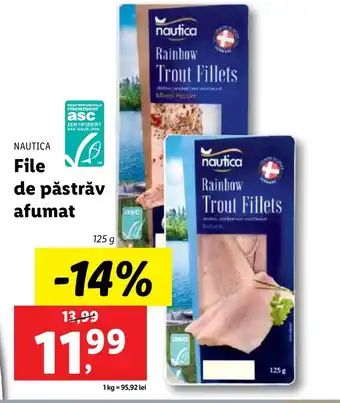 Lidl NAUTICA File de păstrăv afumat Ofertă