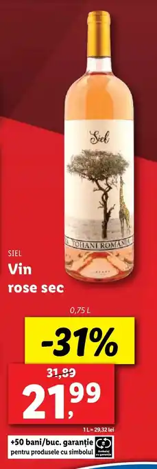 Lidl SIEL Vin rose sec 0.75L Ofertă