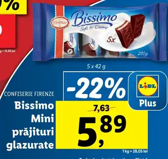 Lidl CONFISERIE FIRENZE Bissimo Mini prăjituri glazurate Ofertă