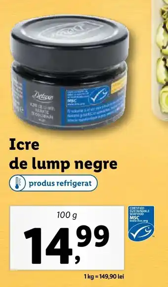 Lidl Icre de lump negre Ofertă