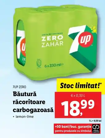 Lidl 7UP ZERO Băutură răcoritoare carbogazoasă Ofertă