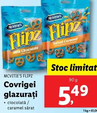 MCVITIE'S FLIPZ Covrigei glazurați
