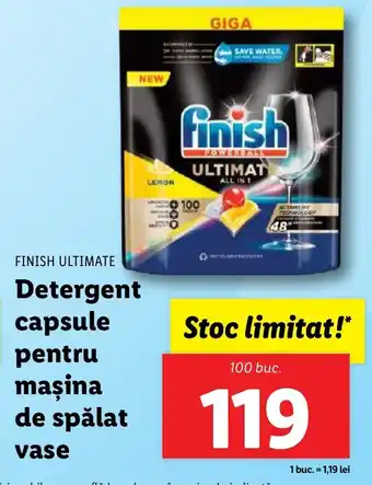 FINISH ULTIMATE Detergent capsule pentru maşina de spălat vase
