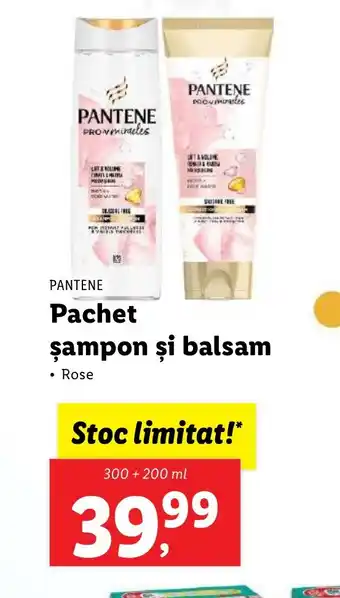 Lidl PANTENE Pachet Șampon si balsam Ofertă