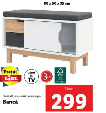 Lidl LIVARNO home-seria Copenhagen Bancǎ Ofertă