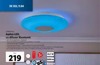 Lidl LIVARNO home Aplică LED, cu difuzor Bluetooth Ofertă