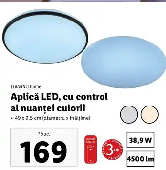 Lidl LIVARNO home Aplică LED, cu control al nuanţei culorii Ofertă