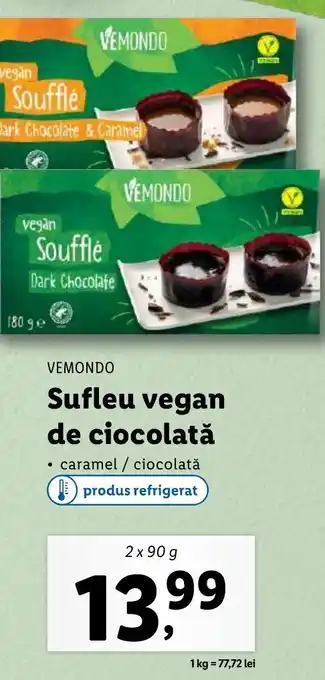 VEMONDO Sufleu vegan de ciocolată