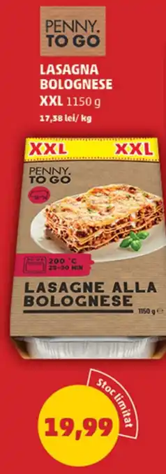 Penny LASAGNA BOLOGNESE XXL Ofertă