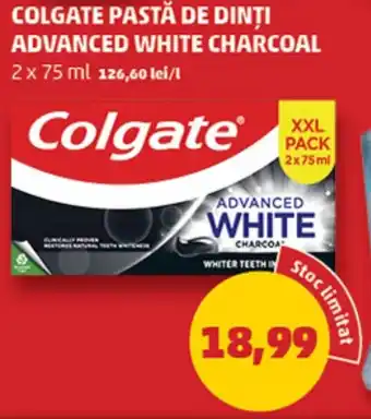 Penny COLGATE PASTĂ DE DINȚI ADVANCED WHITE CHARCOAL Ofertă
