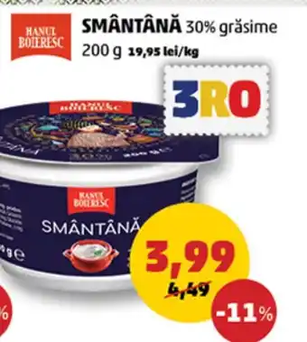 Penny SMÂNTÂNĂ 30% grăsime Ofertă