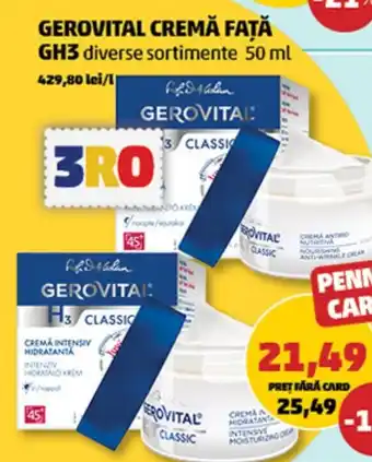 Penny GEROVITAL CREMĂ FAŢĂ GH3 Ofertă