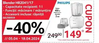 Selgros Blender HR2041/17 Ofertă