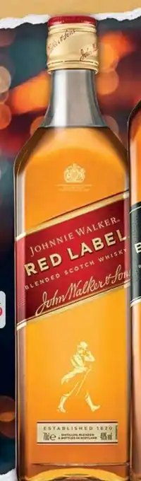 JOHNNIE WALKER RED LABEL, 40% ALC., 0.7 L
