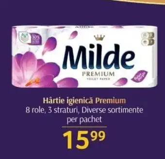 Selgros Hârtie igienicǎ Premium 8 role, 3 straturi Ofertă