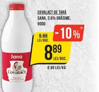 Mega Image COVALACT DE TARĂ SANA, 3.6% GRASIME, 900G Ofertă