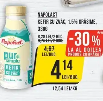 Mega Image NAPOLACT KEFIR CU ZVAC, 1.5% GRĂSIME, 330G Ofertă