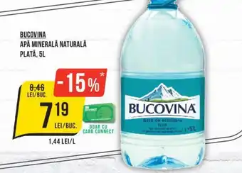 Mega Image BUCOVINA APĂ MINERALĂ NATURALĂ PLATĂ, 5L Ofertă