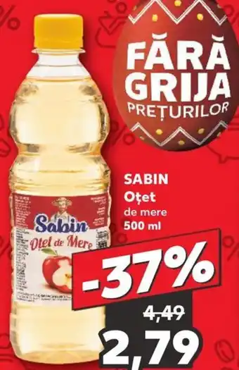 Kaufland SABIN Oțet de mere 500 ml Ofertă
