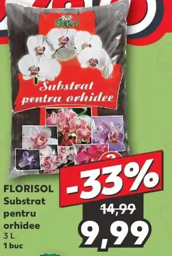 Kaufland FLORISOL Substrat pentru orhidee 3L Ofertă