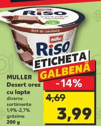 Kaufland MULLER Desert orez cu lapte Ofertă