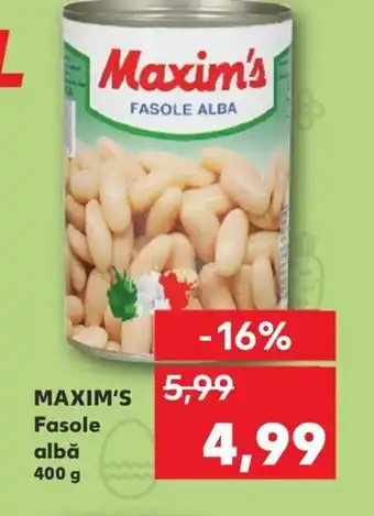 Kaufland MAXIM'S Fasole albă Ofertă