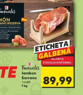 Kaufland Jambon Serrano +cuţit 1 kg Ofertă