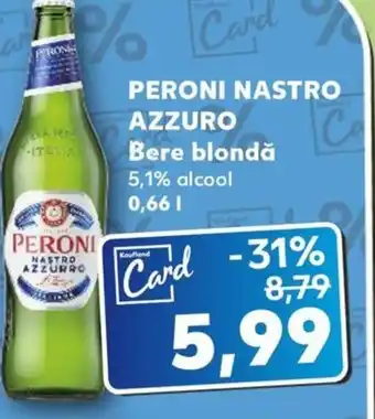 PERONI NASTRO AZZURO Bere blondă 0.66L