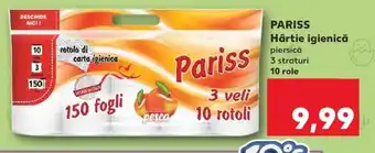 Kaufland PARISS Hârtie igienică piersică Ofertă