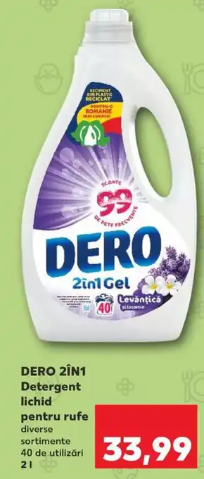 Kaufland DERO 2ÎN1 Detergent lichid pentru rufe Ofertă